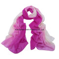 Women Fashion Large Shawl Gradient Color 100% Polyester Scarf